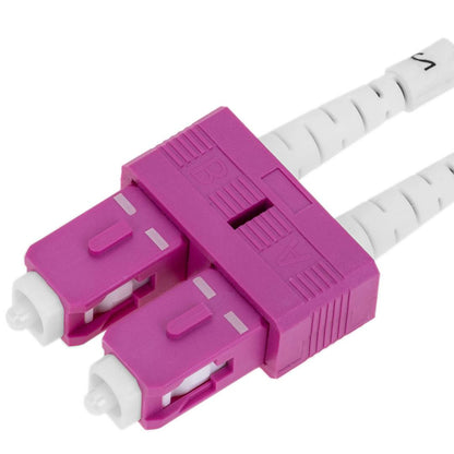 Cable de fibra óptica OM4 multimodo MMF duplex 50µm/125µm LC/PC-SC/PC de 1m