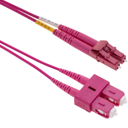 Cable de fibra óptica OM4 multimodo MMF duplex 50µm/125µm LC/PC-SC/PC de 5m