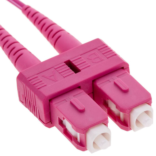 Cable de fibra óptica OM4 multimodo MMF duplex 50µm/125µm LC-SC de 15m