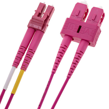 Cable de fibra óptica OM4 multimodo MMF duplex 50µm/125µm LC-SC de 15m