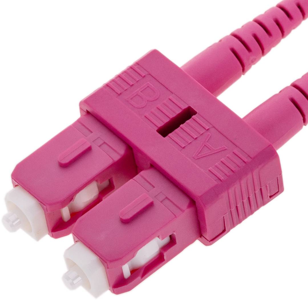 Cable de fibra óptica OM4 multimodo MMF duplex 50µm/125µm LC-SC de 15m