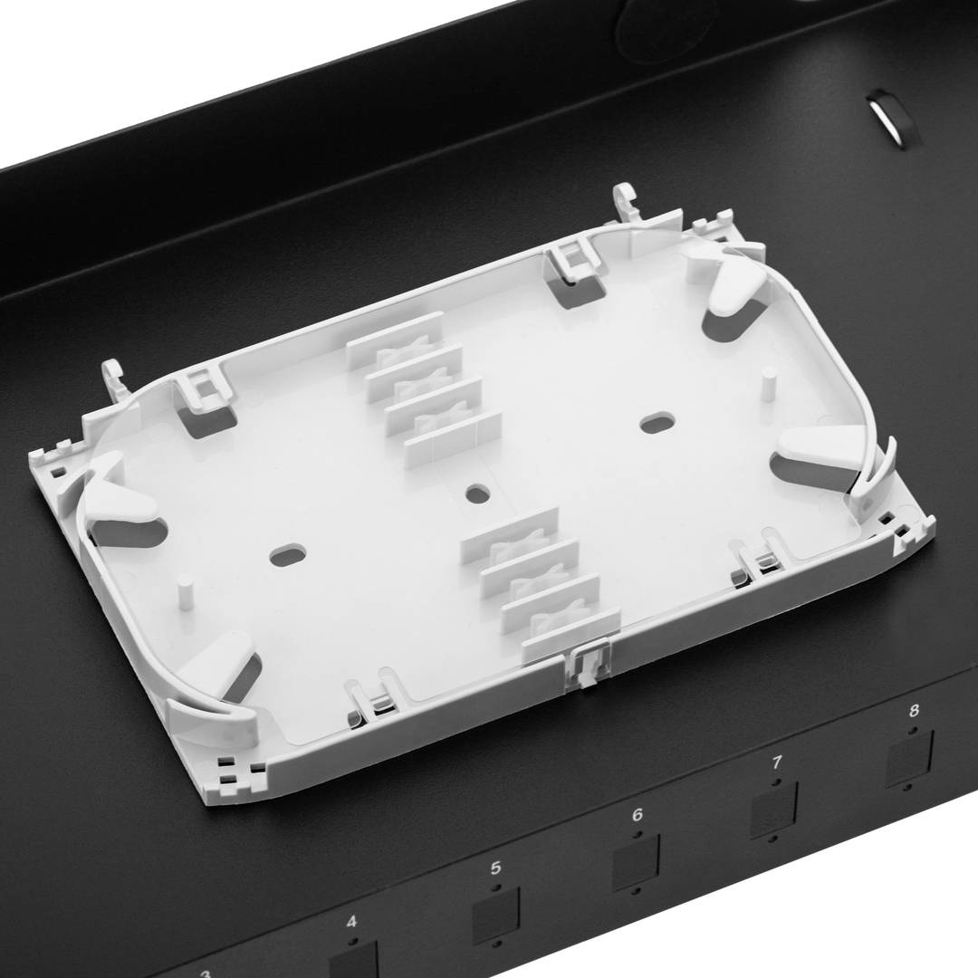 Patch Panel de fibra Óptica 1U negro de 12 SC Simplex o 12 LC duplex
