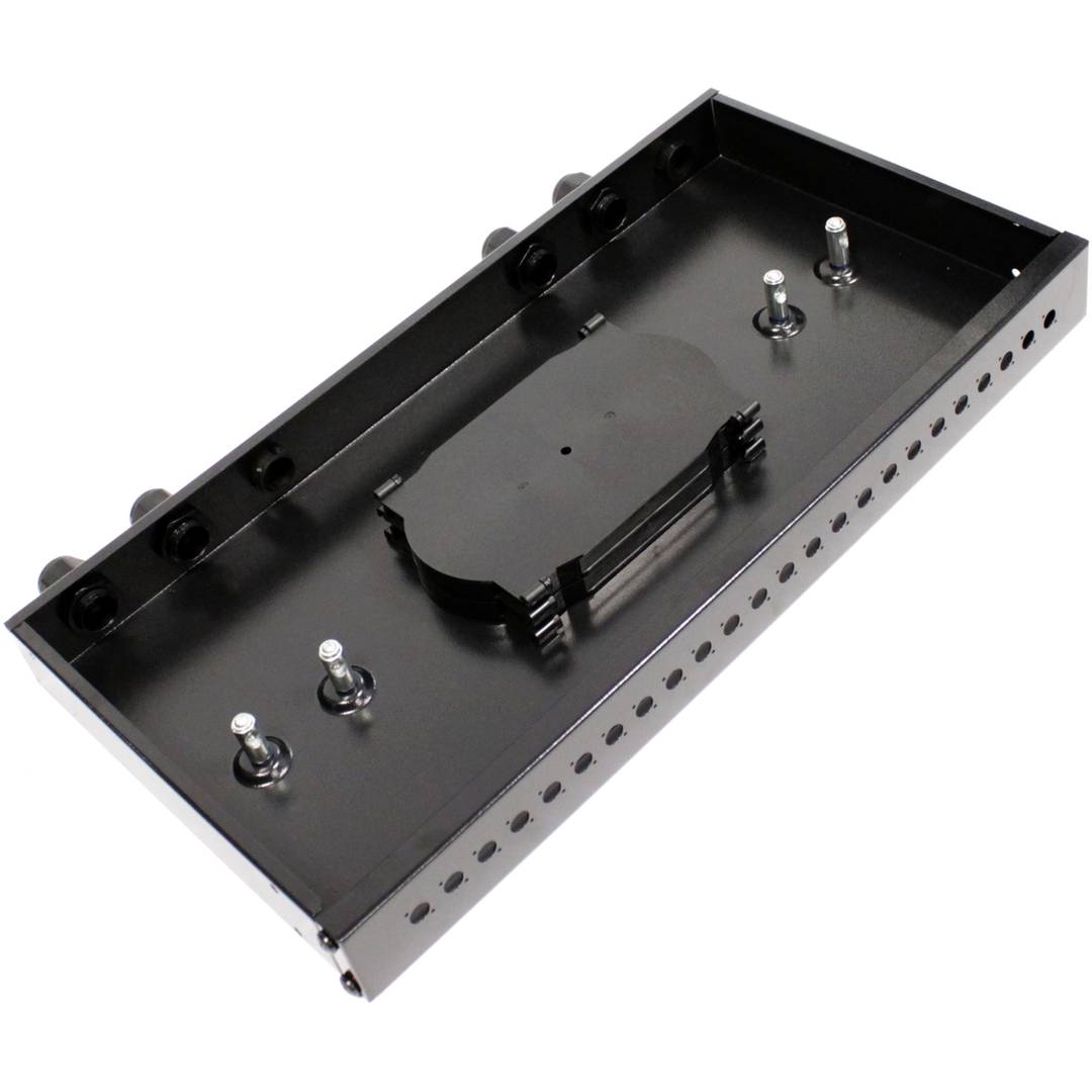 Patch Panel de fibra Óptica 1U negro de 24 FC