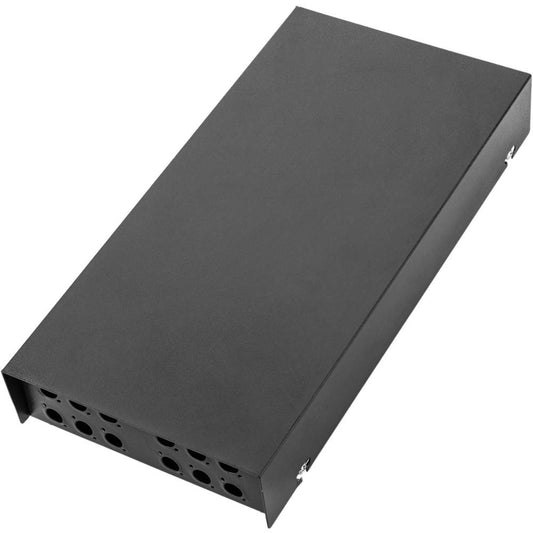 Caja de terminales de fibra óptica metálica negro de 12 FC