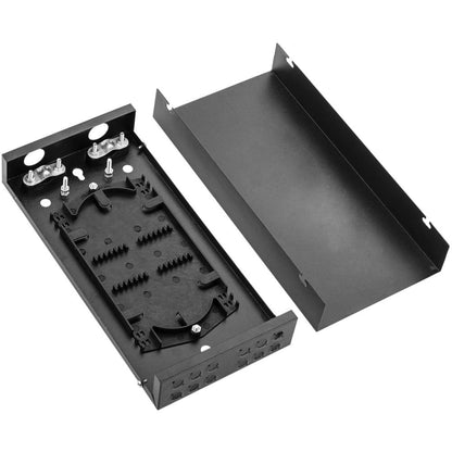 Caja de terminales de fibra óptica metálica negro de 12 FC