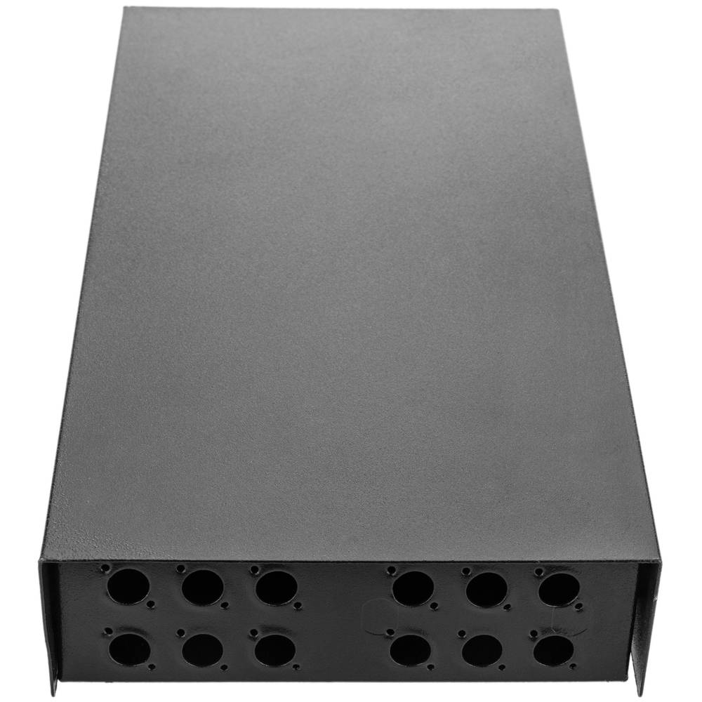 Caja de terminales de fibra óptica metálica negro de 12 FC