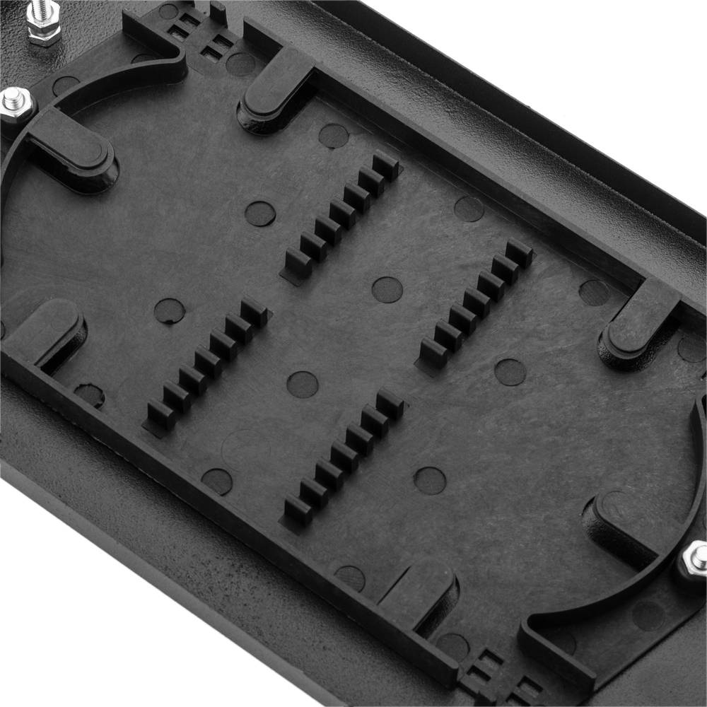 Caja de terminales de fibra óptica metálica negro de 12 FC