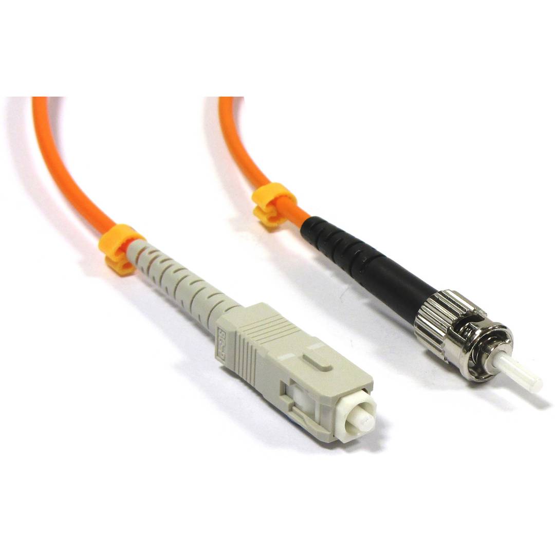 Cable de fibra óptica ST a SC multimodo simplex 50/125 de 3 m