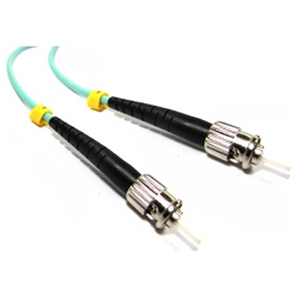 Cable OM3 de fibra óptica ST a ST multimodo simplex 50/125 de 50cm