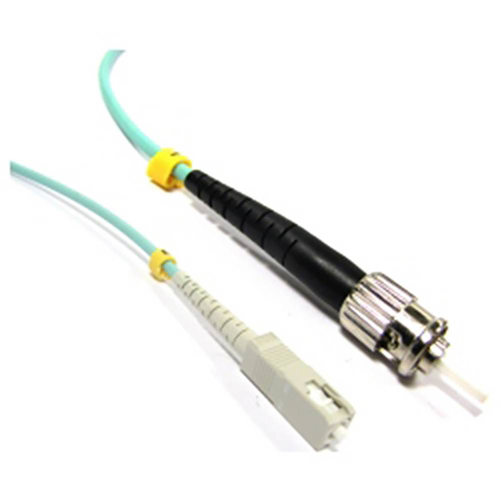 Cable OM3 de fibra óptica ST a SC multimodo simplex 50/125 de 5m
