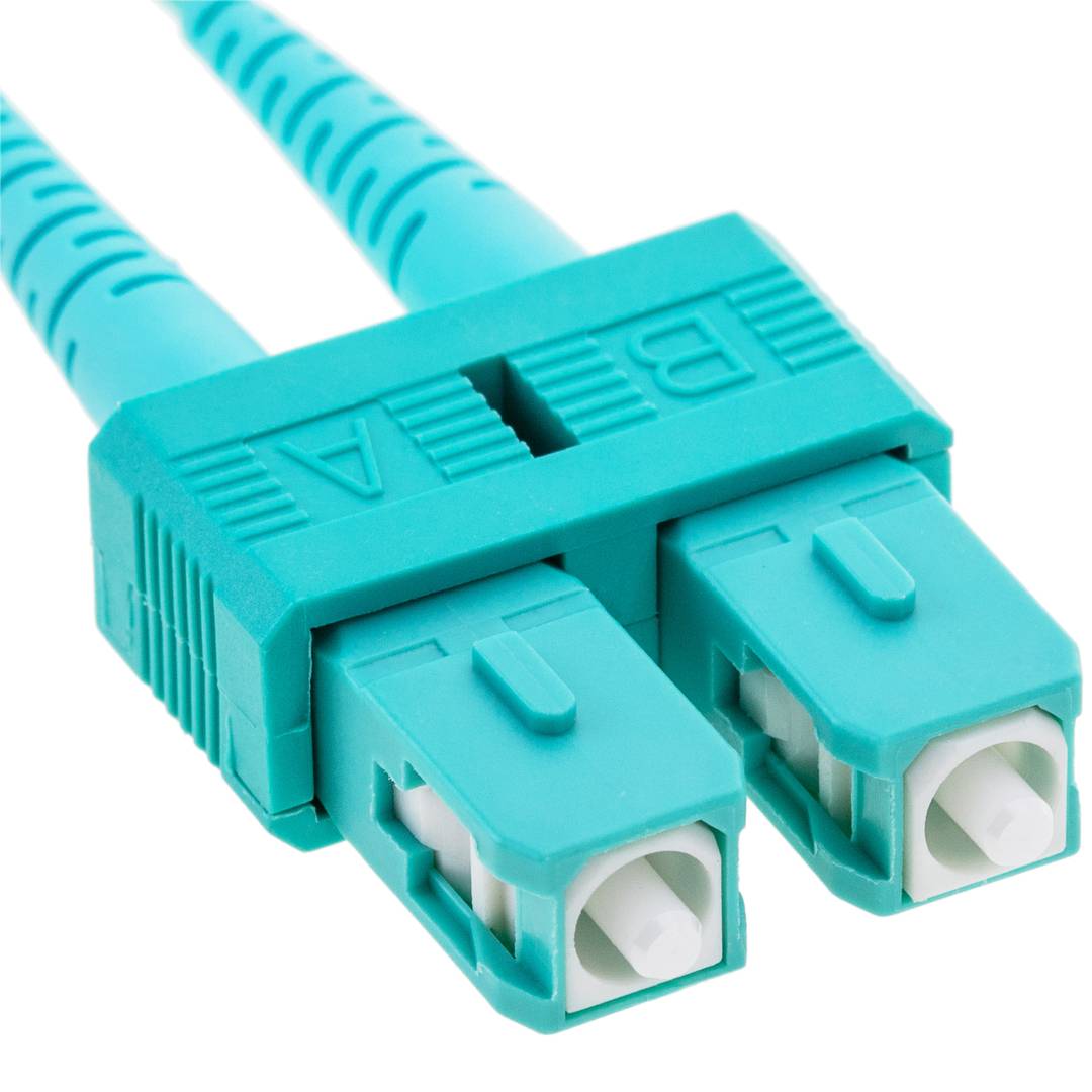 Cable OM3 de fibra óptica SC a SC multimodo duplex 50/125 de 1m