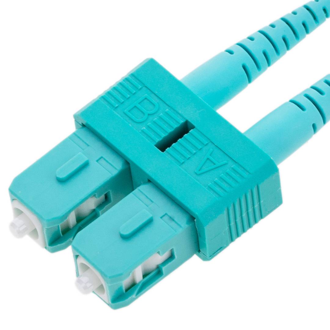 Cable OM3 de fibra óptica SC a SC multimodo duplex 50/125 de 3m