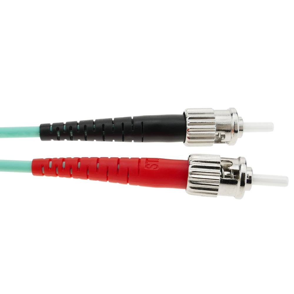 Cable OM3 de fibra óptica ST a ST multimodo duplex 50/125 de 1m