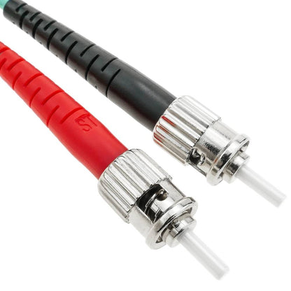 Cable OM3 de fibra óptica ST a ST multimodo duplex 50/125 de 1m