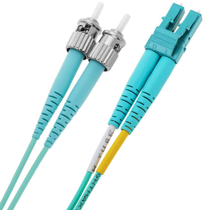 Cable OM3 de fibra óptica LC a ST multimodo duplex 50/125 de 1m