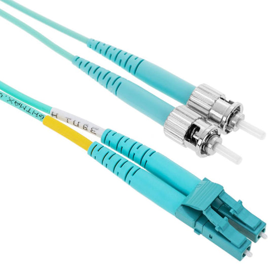 Cable OM3 de fibra óptica LC a ST multimodo duplex 50/125 de 3m