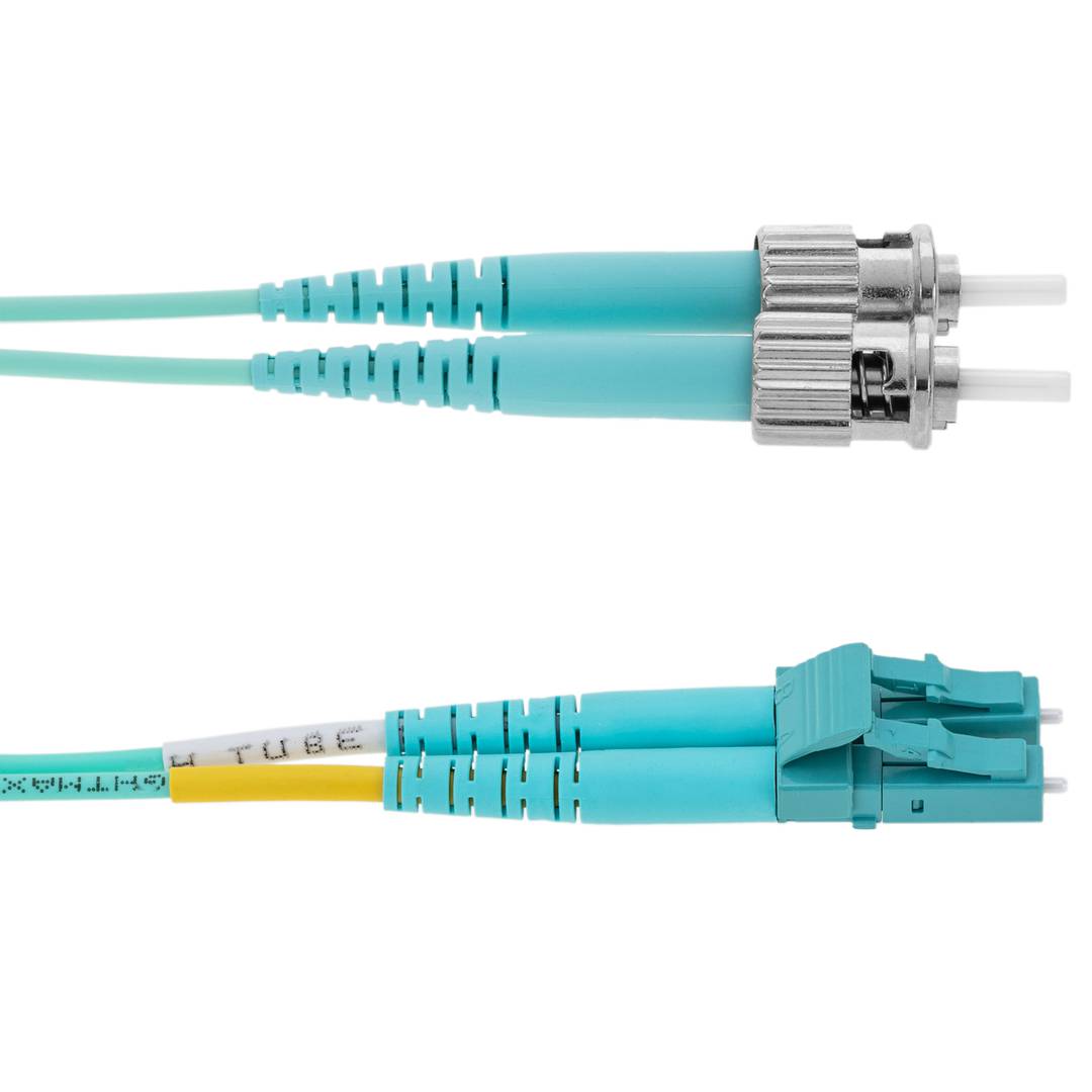 Cable OM3 de fibra óptica LC a ST multimodo duplex 50/125 de 3m
