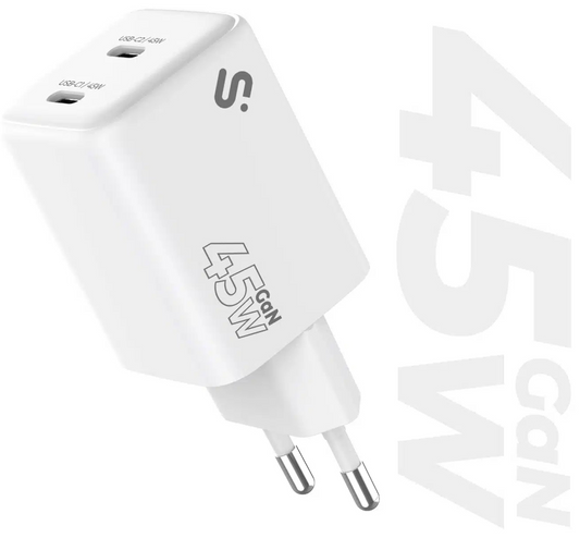 SUBBLIM Cargador GaN 45W Doble USB-C