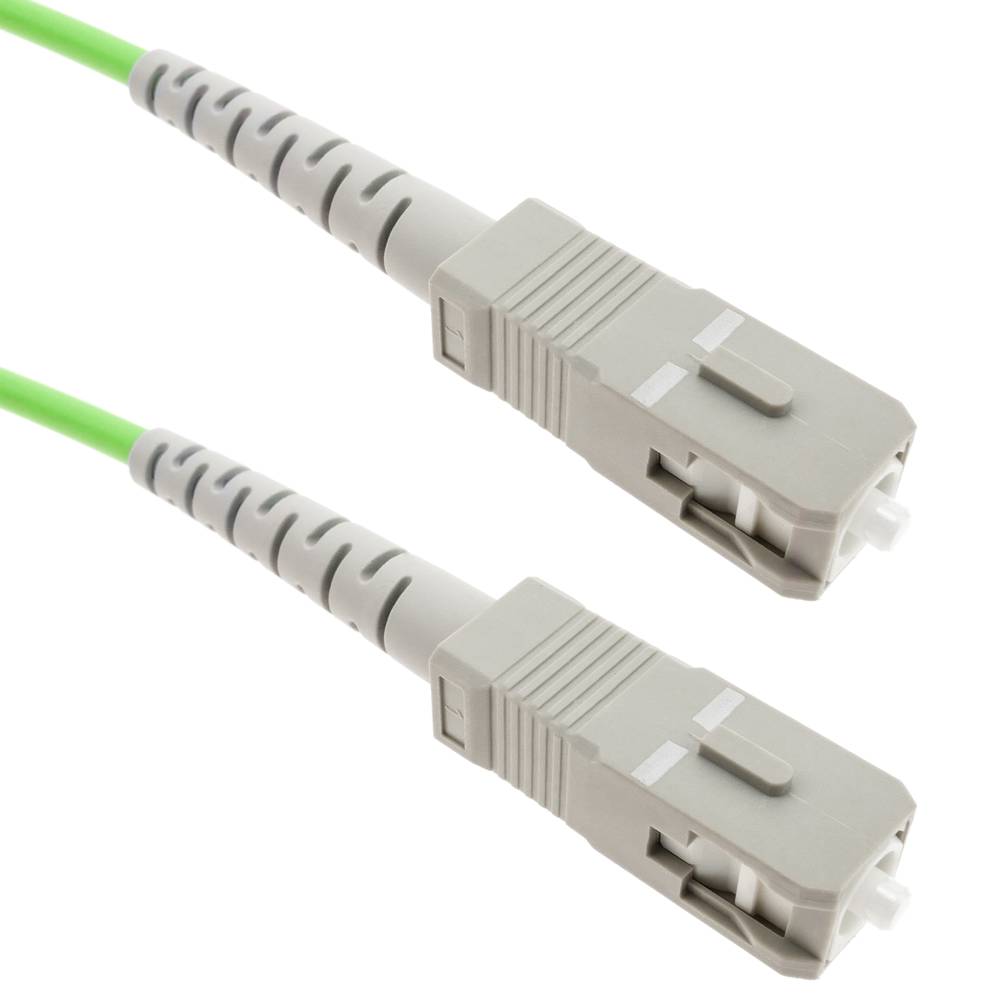Cable de fibra óptica OM5 multimodo simplex 50µm/125µm SC/PC a SC/PC 100Gb de 20 m