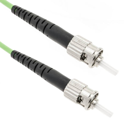 Cable de fibra óptica OM5 multimodo simplex 50µm/125µm ST/PC a ST/PC 100Gb de 20 m