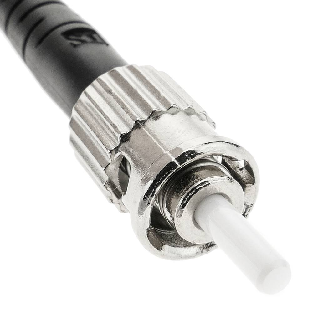 Cable de fibra óptica OM5 multimodo simplex 50µm/125µm ST/PC a ST/PC 100Gb de 20 m