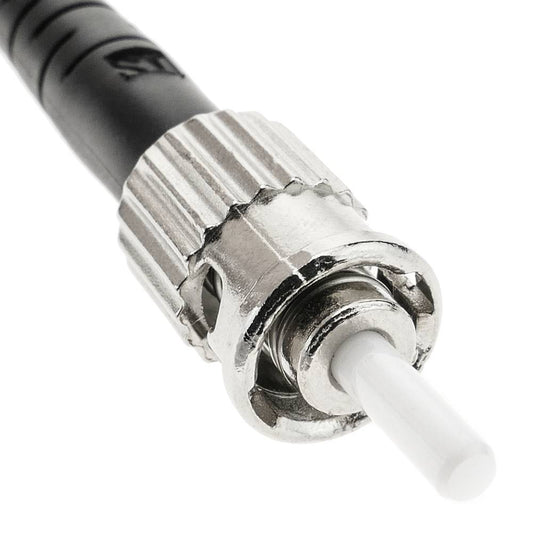 Cable de fibra óptica OM5 multimodo simplex 50µm/125µm ST/PC a ST/PC 100Gb de 20 m