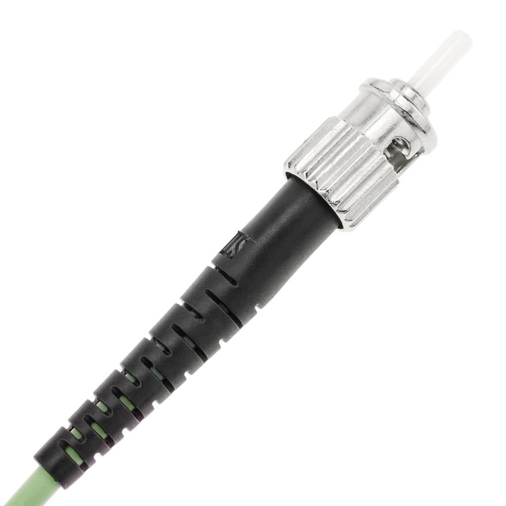 Cable de fibra óptica OM5 multimodo simplex 50µm/125µm ST/PC a ST/PC 100Gb de 20 m