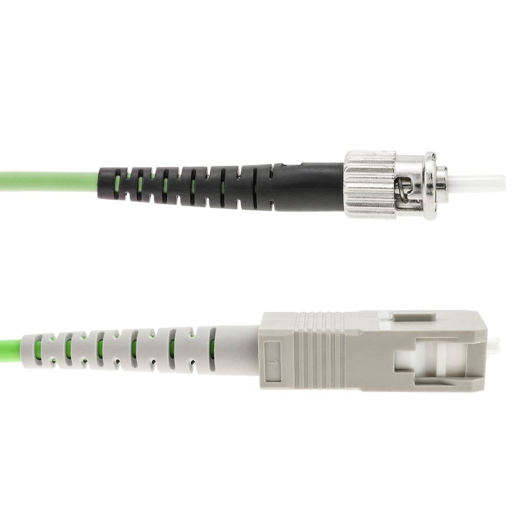 Cable de fibra óptica OM5 multimodo simplex 50µm/125µm ST/PC a SC/PC 100Gb de 2 m