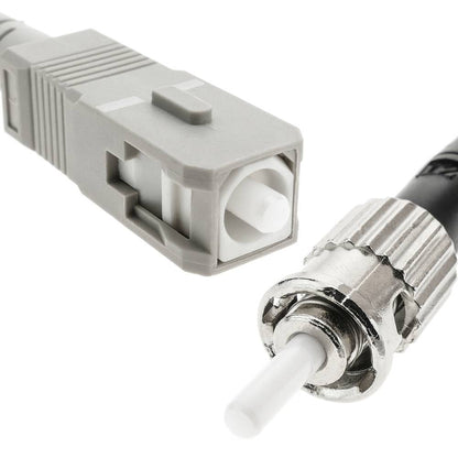 Cable de fibra óptica OM5 multimodo simplex 50µm/125µm ST/PC a SC/PC 100Gb de 5 m