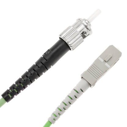 Cable de fibra óptica OM5 multimodo simplex 50µm/125µm ST/PC a SC/PC 100Gb de 5 m