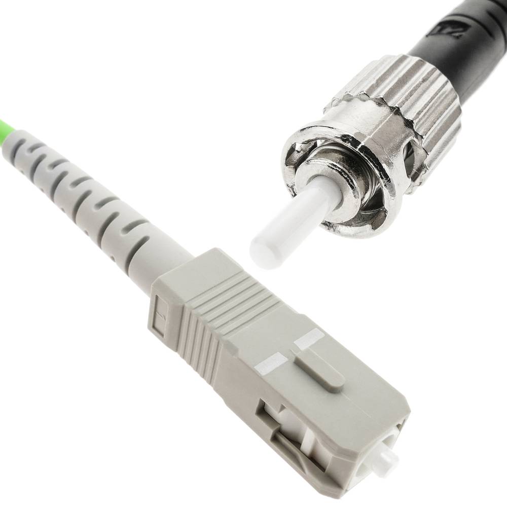 Cable de fibra óptica OM5 multimodo simplex 50µm/125µm ST/PC a SC/PC 100Gb de 5 m