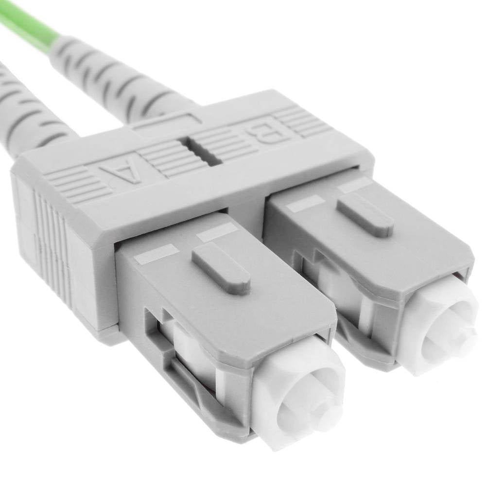 Cable de fibra óptica OM5 multimodo duplex 50µm/125µm SC/PC a SC/PC 100Gb de 50 cm
