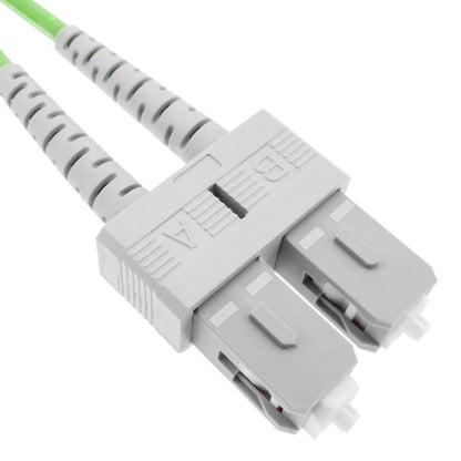 Cable de fibra óptica OM5 multimodo duplex 50µm/125µm SC/PC a SC/PC 100Gb de 50 cm