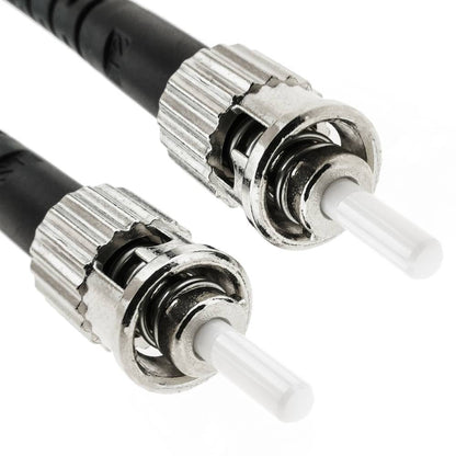 Cable de fibra óptica OM5 multimodo duplex 50µm/125µm ST/PC a ST/PC 100Gb de 2 m