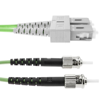 Cable de fibra óptica OM5 multimodo duplex 50µm/125µm ST/PC a SC/PC 100Gb de 10 m