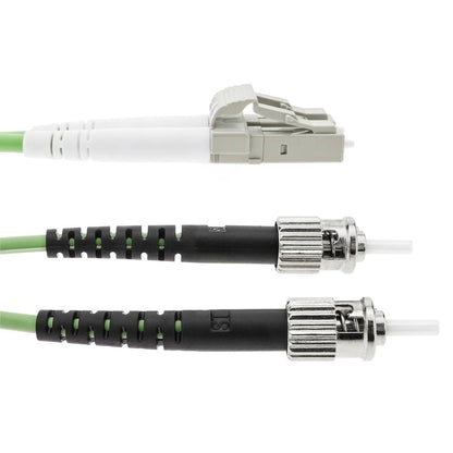 Cable de fibra óptica OM5 multimodo duplex 50µm/125µm LC/PC a ST/PC 100Gb de 3 m
