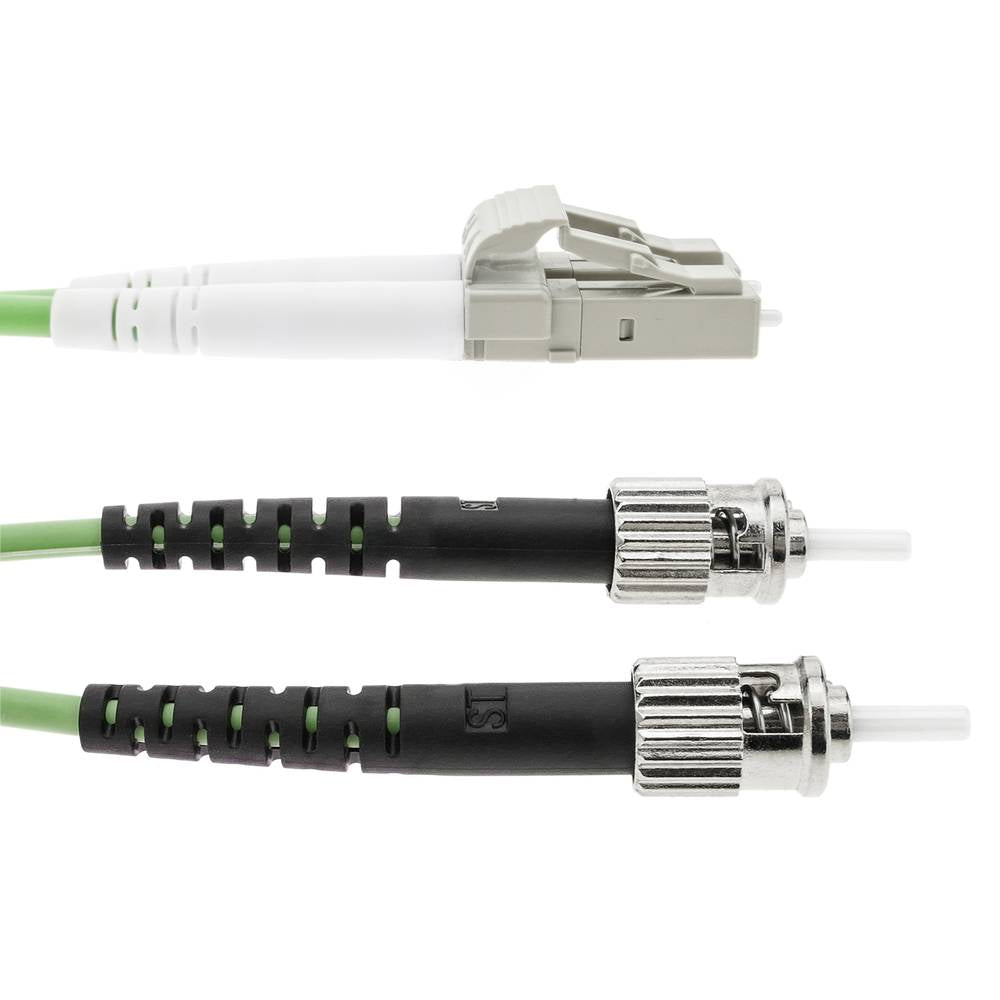 Cable de fibra óptica OM5 multimodo duplex 50µm/125µm LC/PC a ST/PC 100Gb de 20 m