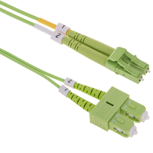 Cable de fibra óptica OM5 multimodo duplex 50µm/125µm LC/UPC a SC/UPC 100Gb de 3 m