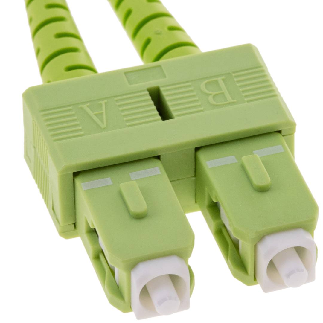 Cable de fibra óptica OM5 multimodo duplex 50µm/125µm LC/UPC a SC/UPC 100Gb de 3 m