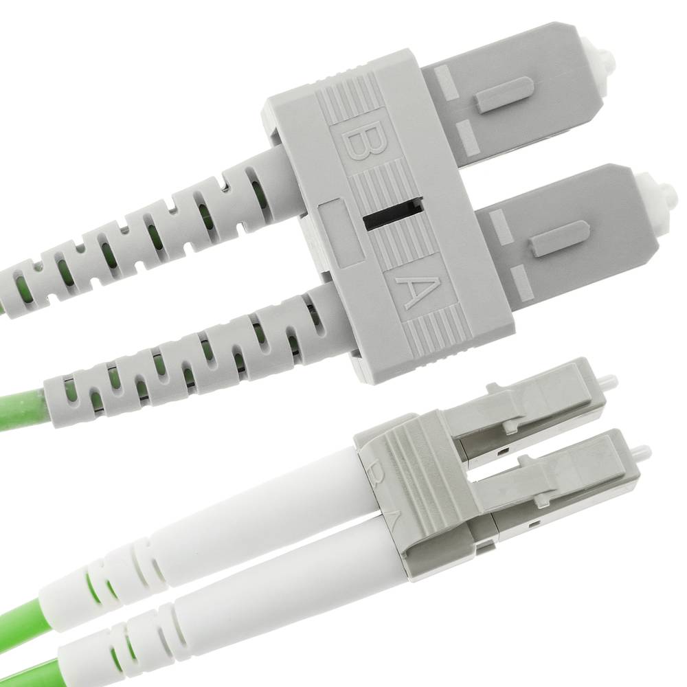 Cable de fibra óptica OM5 multimodo duplex 50µm/125µm LC/PC a SC/PC 100Gb de 5 m