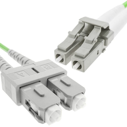 Cable de fibra óptica OM5 multimodo duplex 50µm/125µm LC/PC a SC/PC 100Gb de 25 m