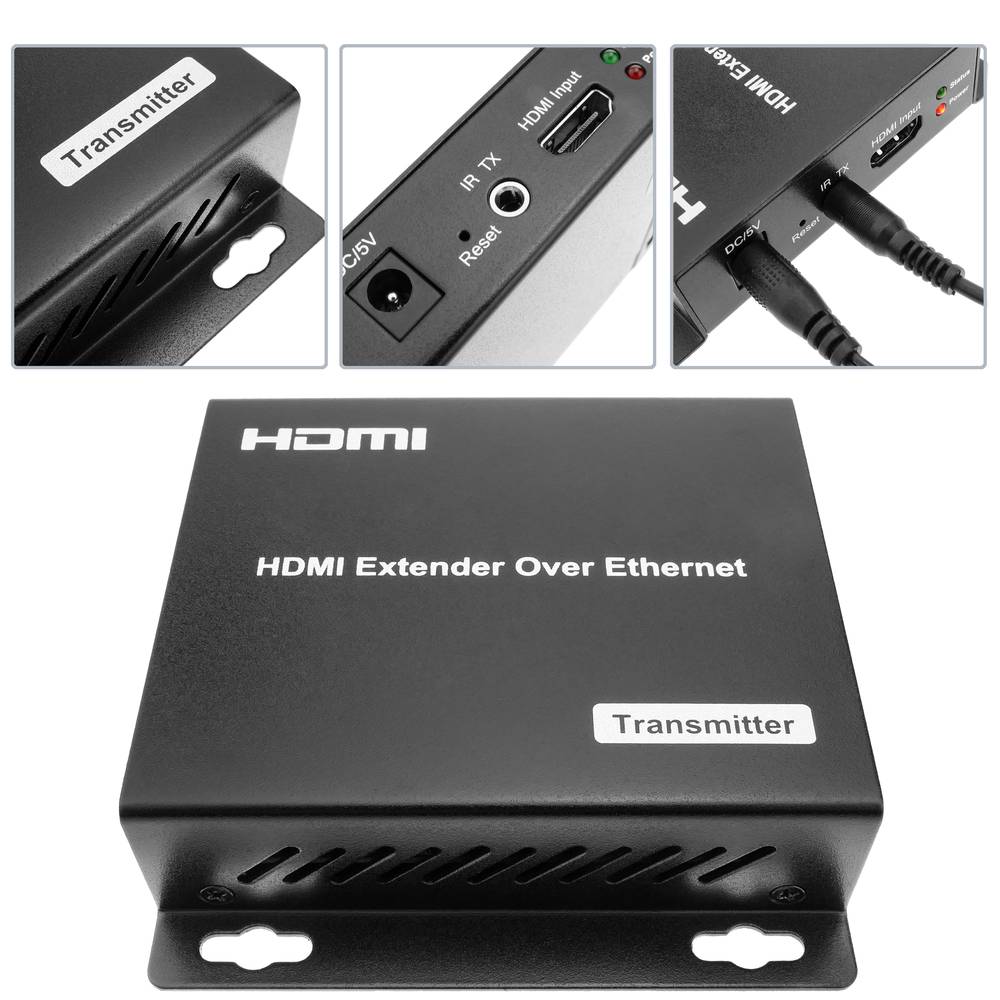 Extensor HDMI Prolongador FullHD 1080p a través de cable ethernet Cat.5e Cat.6 120m - Transmisor