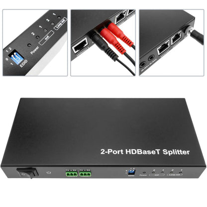 Extensor HDMI UltraHD 4K 2K FullHD 1080p Cat.5e Cat.6 compatible con HDBaseT HDBT 100m - Transmisor 2 puertos