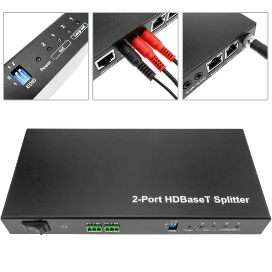 Extensor HDMI UltraHD 4K 2K FullHD 1080p Cat.5e Cat.6 compatible con HDBaseT HDBT 100m - Transmisor 2 puertos