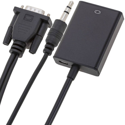 Conversor VGA a HDMI con audio y cable de alimentación USB