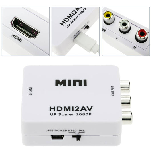 Conversor HDMI a audio y vídeo analógico RCA