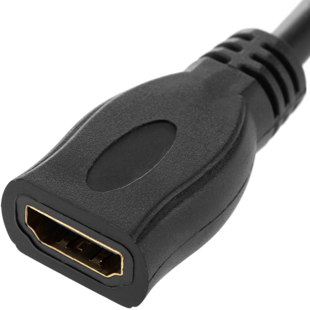 Cable HDMI 1.4 tipo A de macho a hembra de 20cm