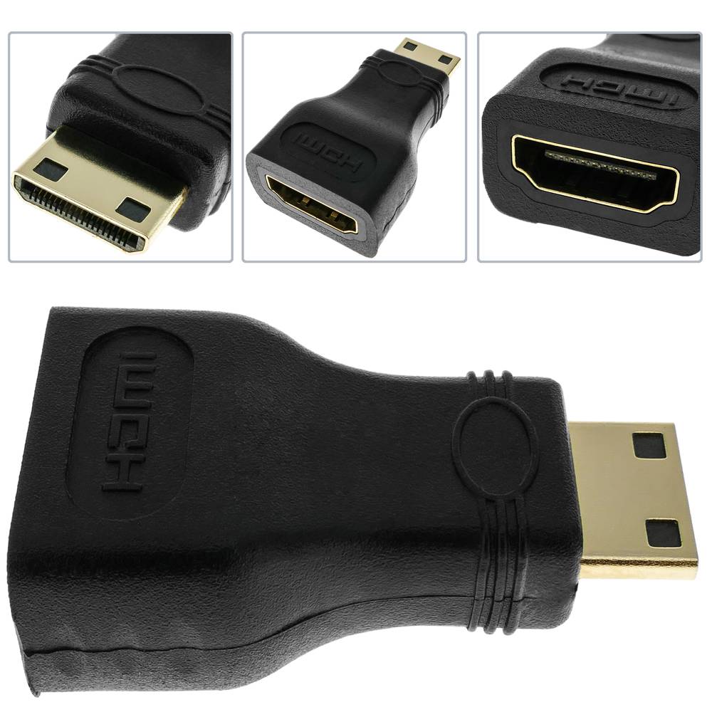 Adaptador HDMI de HDMI tipo A hembra a mini HDMI tipo C macho