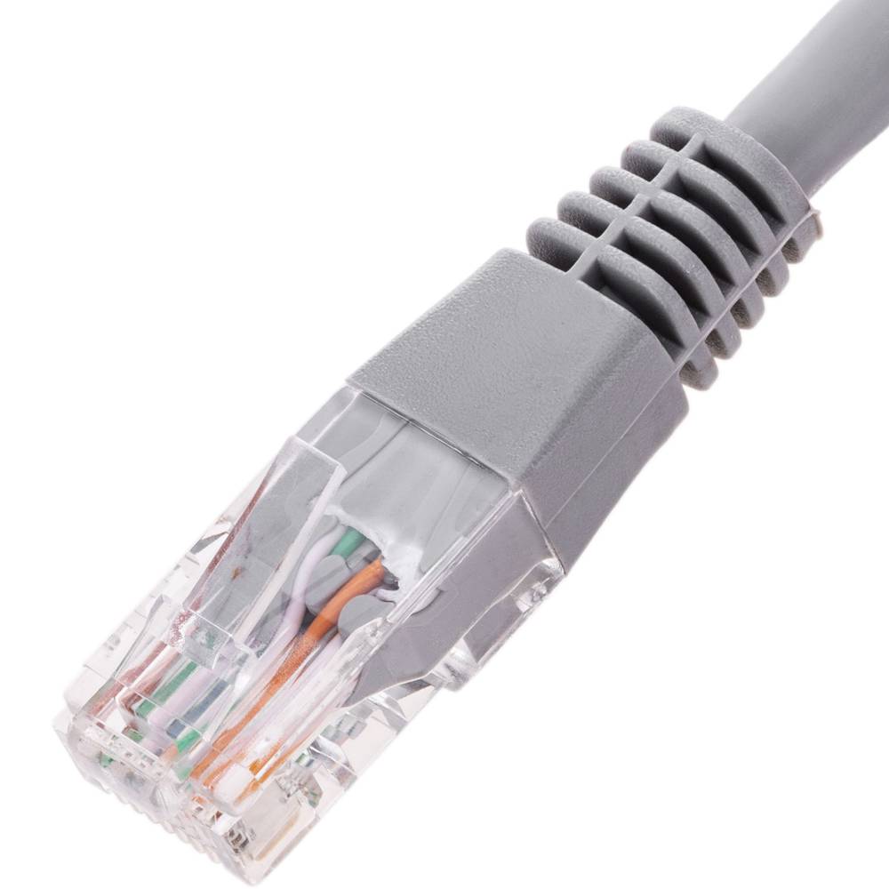 Cable de red ethernet RJ45 LSHF UTP Cat.6 gris 25 cm