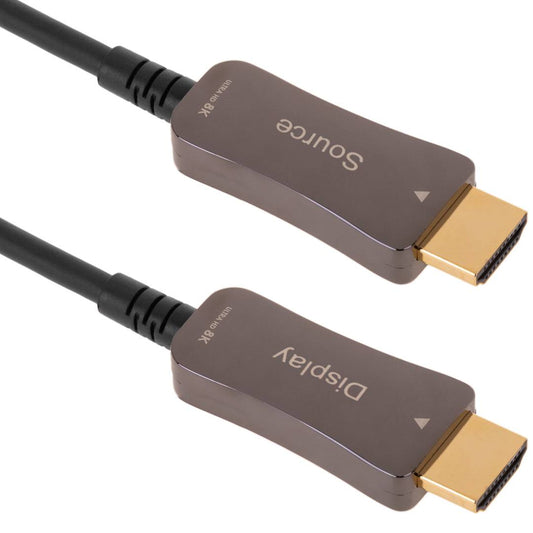 Cable de vídeo HDMI 2.1 macho Ultra HD 8K activo por fibra óptica de 100m